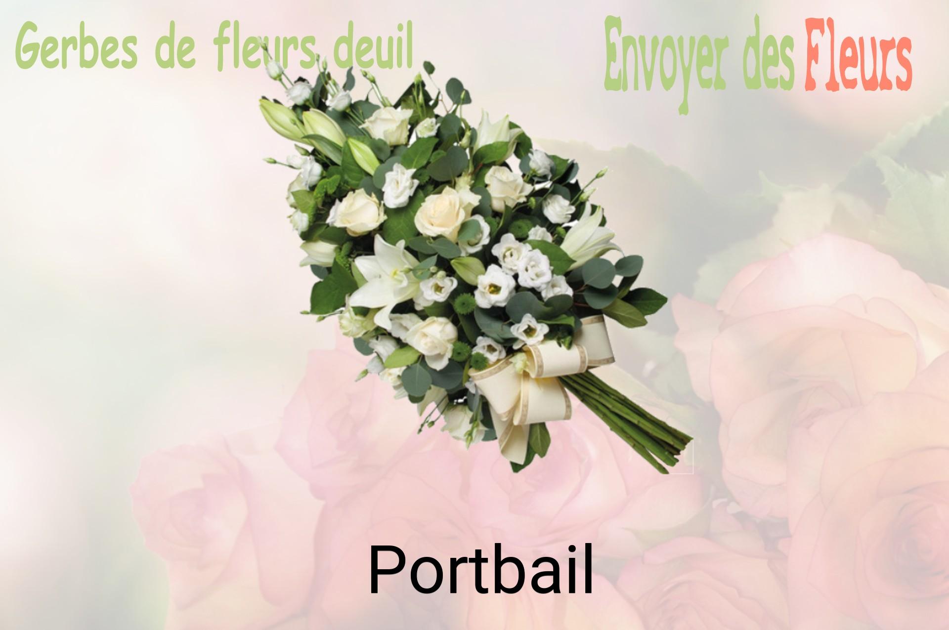Gerbe de fleurs de deuil livrée à Portbail